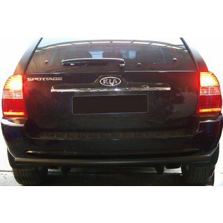 Aizmugurējais aizsargstienis AK002 Black (nerūsējošais tērauds) Kia Sportage 2004–2010 foto 3