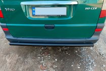 Mercedes Vito W639 2004–2014 Aizmugurējais aizsargstienis AK002 Black (nerūsējošais tērauds) foto 3