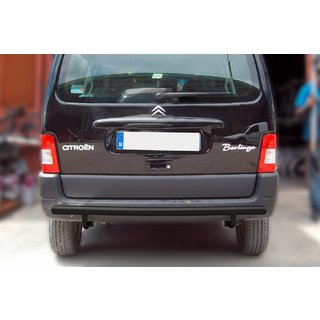 Aizmugures aizsargstienis Black (nerūsējošais tērauds) Citroen Berlingo 1996–2008 foto 1