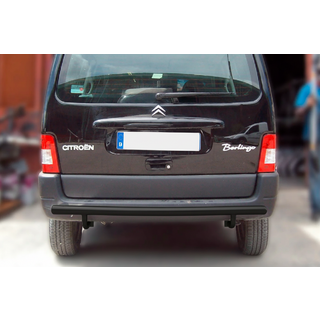 Aizmugures aizsargstienis Black (nerūsējošais tērauds) Citroen Berlingo 1996–2008 foto 1