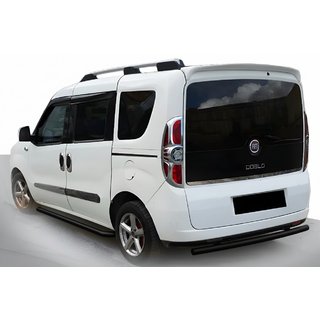 Aizmugurējais aizsargstienis AK002 Black (nerūsējošais tērauds) Fiat Doblo II 2010–2022 foto 1