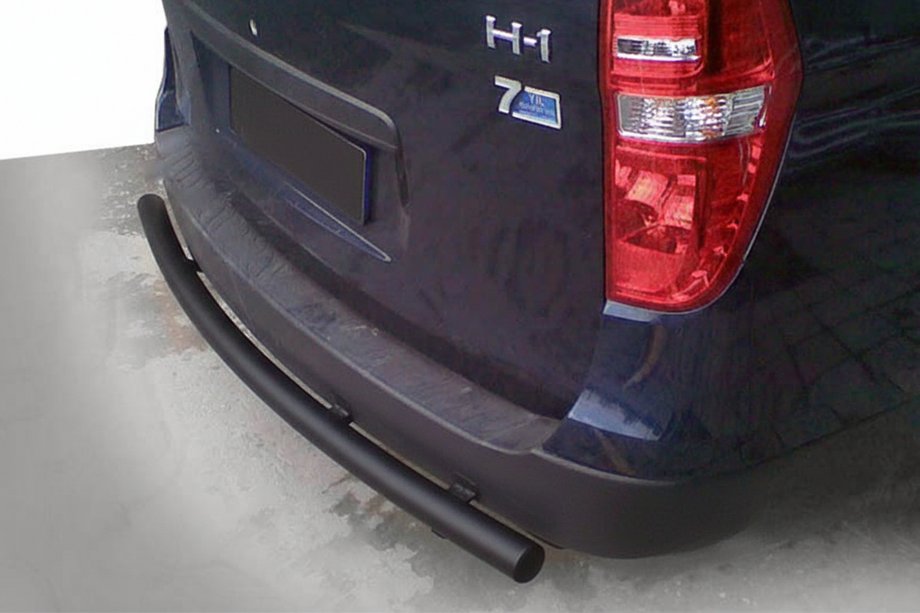 Hyundai H300, H1, Starex 2008–2020 Aizmugurējais aizsargstienis AK002 Black (nerūsējošais tērauds) Foto 1
