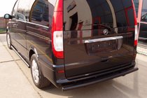 Mercedes Viano 2004–2014 Aizmugurējais aizsargstienis AK002 Black (nerūsējošais tērauds) foto 7