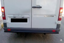 Mercedes Sprinter W901/902/903/904/905 1995–2006 Aizmugurējais aizsargstienis AK002 Black (nerūsējošais tērauds) foto 1