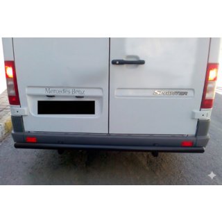 Aizmugurējais aizsargstienis AK002 Black (nerūsējošais tērauds) Mercedes Sprinter W901/902/903/904/905 1995–2006