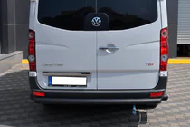 Volkswagen Crafter 2006–2016 Aizmugurējais aizsargstienis AK002 Black (nerūsējošais tērauds) foto 1