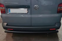 Volkswagen T5 Transporter 2003–2010 Aizmugurējais aizsargstienis AK002 Black (nerūsējošais tērauds) foto 5