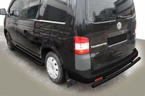 Volkswagen T5 Transporter 2003–2010 Aizmugurējais aizsargstienis AK002 Black (nerūsējošais tērauds) foto 6