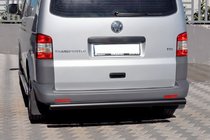Volkswagen T5 Multivan 2003–2010 Aizmugurējais aizsargstienis AK002 Black (nerūsējošais tērauds) foto 4
