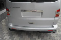Volkswagen T5 Transporter 2003–2010 Aizmugures stūra aizsargi AK003 Black (2 gab., nerūsējošais tērauds) foto 1