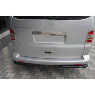 Aizmugures stūra aizsargi AK003 Black (2 gab., nerūsējošais tērauds) Volkswagen T5 Transporter 2003–2010 foto 1