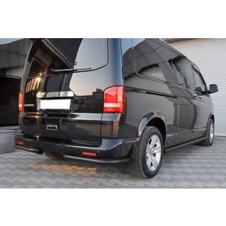 Aizmugures stūra aizsargi AK003 Black (2 gab., nerūsējošais tērauds) Volkswagen T5 Transporter 2003–2010 foto 3