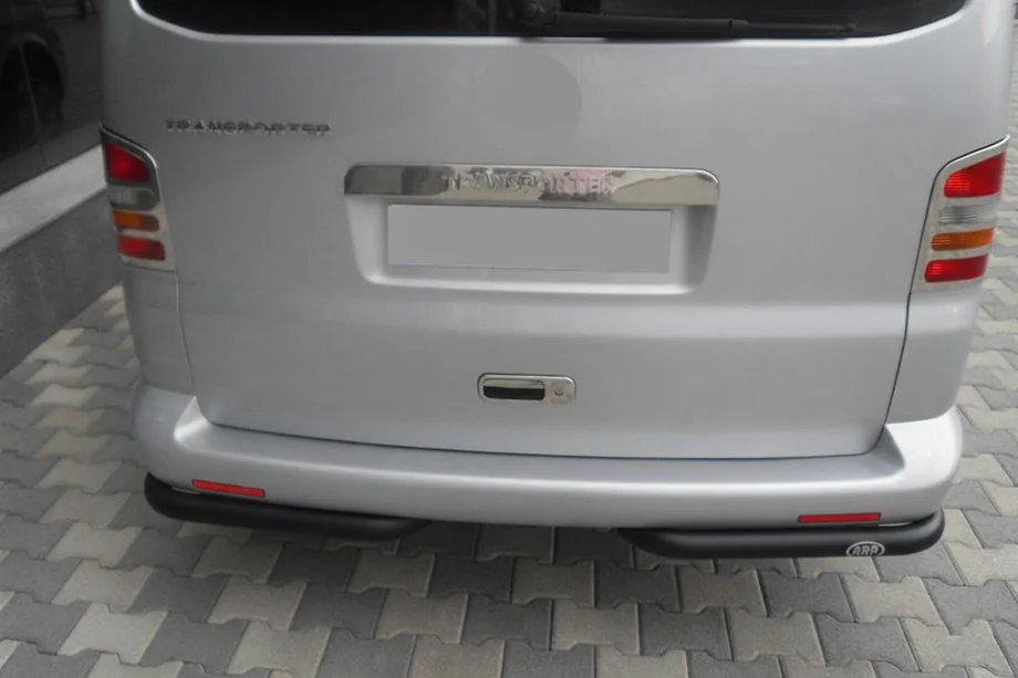 Volkswagen T5 Transporter 2003–2010 Aizmugures stūra aizsargi AK003 Black (2 gab., nerūsējošais tērauds) Image