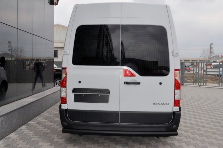 Renault Master 2011–2023 Aizmugures loks Black (nerūsējošais tērauds) Image