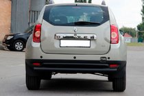 Renault Duster 2008–2017 Aizmugures taisnā aizsargstienis Black (nerūsējošais tērauds) foto 1