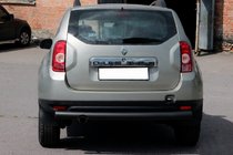 Renault Duster 2008–2017 Aizmugures taisnā aizsargstienis Black (nerūsējošais tērauds) foto 3