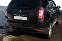 Dacia Duster 2008–2018 Aizmugures taisnā aizsargstienis Black (nerūsējošais tērauds) foto 5