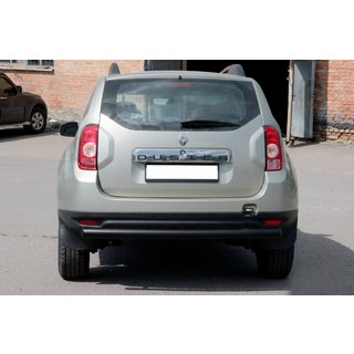 Aizmugures taisnā aizsargstienis Black (nerūsējošais tērauds) Dacia Duster 2008–2018 foto 2