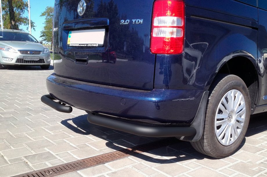 Volkswagen Caddy 2010–2015 Aizmugures stūra elementi AK003 Black (2 gab., nerūsējošais tērauds) Foto 8