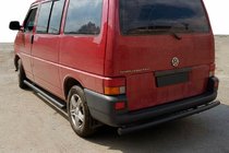 Volkswagen T4 Caravelle/Multivan 1990–2003 Aizmugurējais aizsargstienis AK002 Black (nerūsējošais tērauds) foto 2