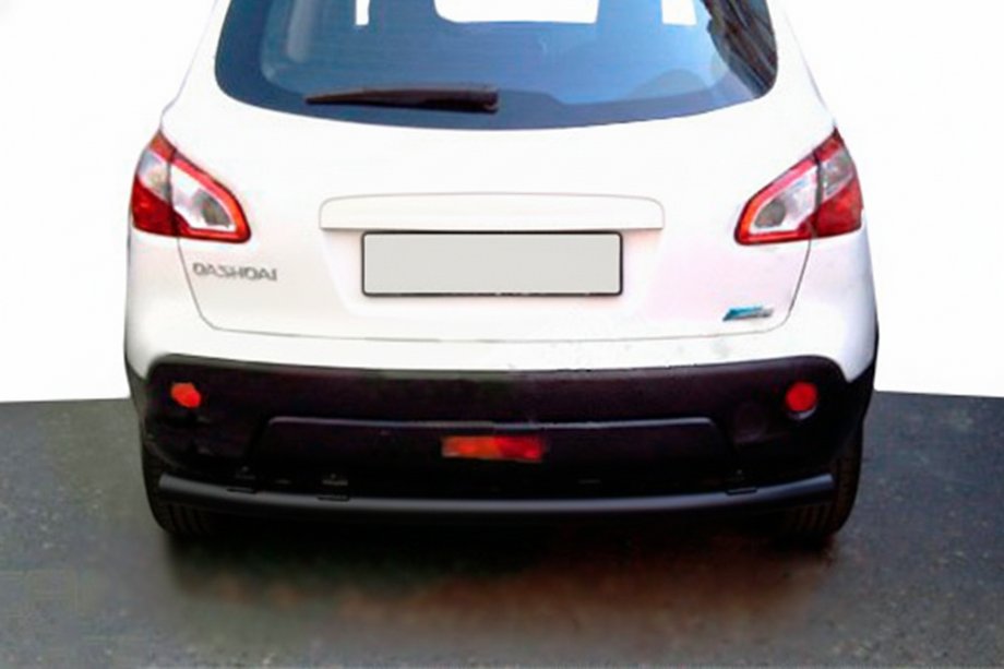 Nissan Qashqai 2007–2010 Aizmugures taisnā aizsargstienis Black (nerūsējošais tērauds) Image