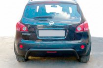 Nissan Qashqai 2010–2014 Aizmugurējā aizsargstīpa AK007 Black (nerūsējošais tērauds) foto 1