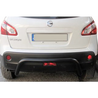 Aizmugurējā aizsargstīpa AK007 Black (nerūsējošais tērauds) Nissan Qashqai 2010–2014 foto 2