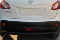 Nissan Qashqai 2010–2014 Aizmugures taisnā aizsargstienis Black (nerūsējošais tērauds) foto 2