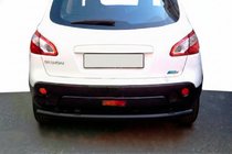 Nissan Qashqai 2010–2014 Aizmugures taisnā aizsargstienis Black (nerūsējošais tērauds) foto 1