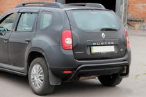 Renault Duster 2008–2017 Aizmugurējais aizsargloks Black (nerūsējošais tērauds) foto 1