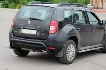 Renault Duster 2008–2017 Aizmugurējais aizsargloks Black (nerūsējošais tērauds) foto 3
