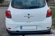 Renault Sandero 2013–2022 Aizmugurējais aizsargstienis AK002 Black (nerūsējošais tērauds) foto 2