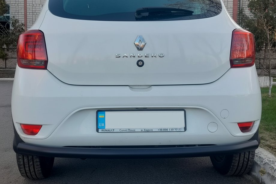 Renault Sandero 2013–2022 Aizmugurējais aizsargstienis AK002 Black (nerūsējošais tērauds) Image