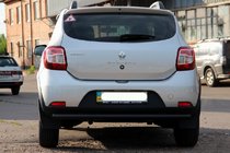 Dacia Sandero 2013–2020 Aizmugurējais aizsargstienis AK002 Black (nerūsējošais tērauds) foto 6