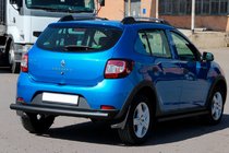Dacia Sandero 2013–2020 Aizmugurējais aizsargstienis AK002 Black (nerūsējošais tērauds) foto 7