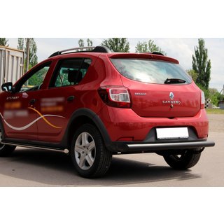 Aizmugurējais aizsargstienis AK002 Black (nerūsējošais tērauds) Dacia Sandero 2013–2020 foto 2