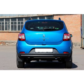 Aizmugurējais aizsargstienis AK002 Black (nerūsējošais tērauds) Dacia Sandero 2013–2020 foto 4