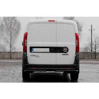 Aizmugurējie stūra aizsargstieņi AK003 Black (nerūsējošais tērauds) Fiat Doblo II 2010–2022 foto 3