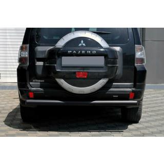 Aizmugurējais aizsargstienis AK002 Black (nerūsējošais tērauds) Mitsubishi Pajero Wagon IV 2006–2021 foto 1