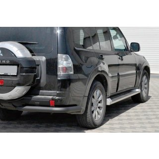 Aizmugures aizsargloks AK003 Black (nerūsējošais tērauds) Mitsubishi Pajero Wagon IV 2006–2021 foto 1