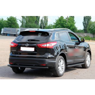 Aizmugurējais aizsargstienis AK002 Black (nerūsējošais tērauds) Nissan Qashqai 2014–2021 foto 1