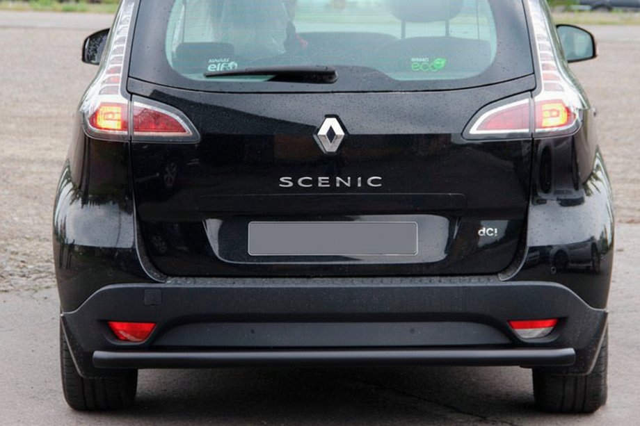 Renault Scenic/Grand 2009–2016 Aizmugurējais aizsargstienis AK002 Black (nerūsējošais tērauds) Image