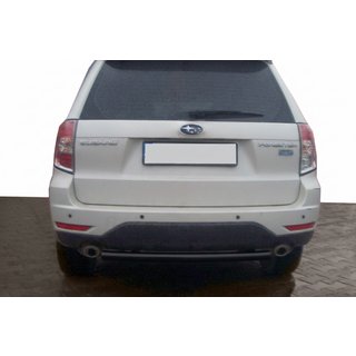 Aizmugurējais aizsargstienis AK002 Black (nerūsējošais tērauds) Subaru Forester 2008–2013 foto 3