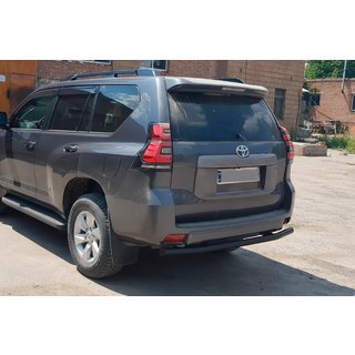 Aizmugurējais aizsargstienis AK002 Black (nerūsējošais tērauds) Toyota Land Cruiser Prado 150 2009–2023 foto 2