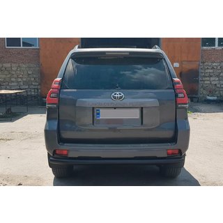 Aizmugurējais aizsargstienis AK002 Black (nerūsējošais tērauds) Toyota Land Cruiser Prado 150 2009–2023 foto 3