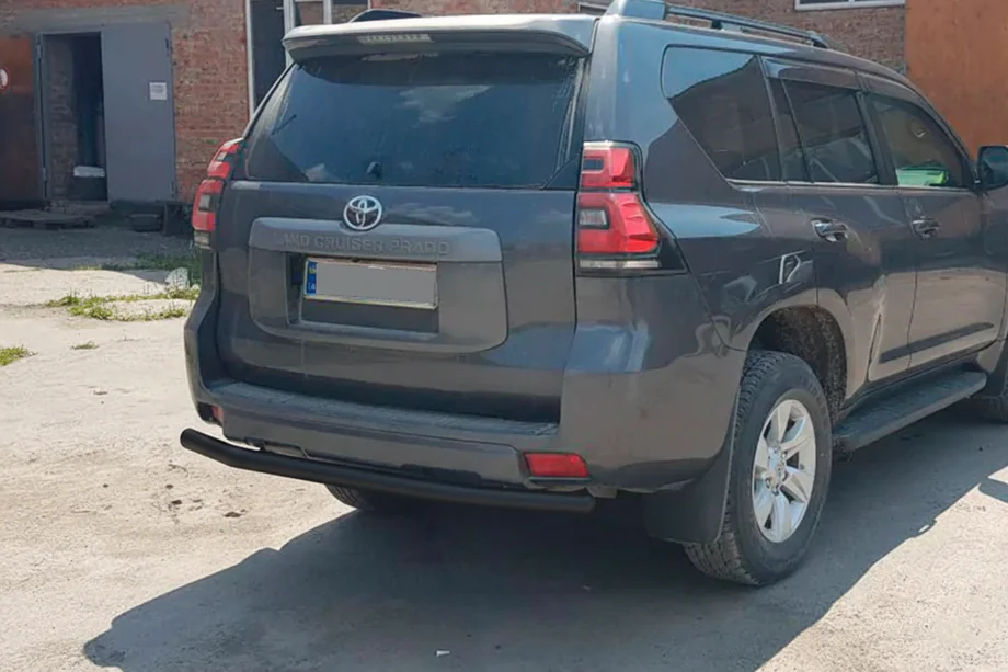 Toyota Land Cruiser Prado 150 2009–2023 Aizmugurējais aizsargstienis AK002 Black (nerūsējošais tērauds) Foto 4