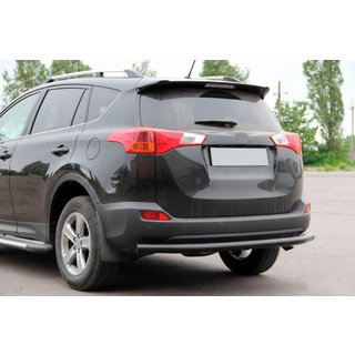Aizmugurējais aizsargstienis AK002 Black (nerūsējošais tērauds) Toyota Rav 4 2013–2018 foto 4