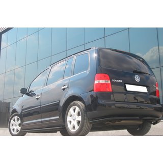 Aizmugures stūra elementi AK003 Black (2 gab., nerūsējošais tērauds) Volkswagen Touran 2003–2010 foto 2