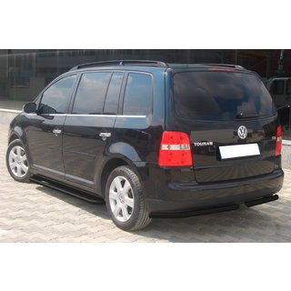 Aizmugures stūra elementi AK003 Black (2 gab., nerūsējošais tērauds) Volkswagen Touran 2003–2010 foto 3