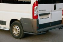 Fiat Ducato 2006–2025 Aizmugures stūra elementi AK003 Black (2 gab., nerūsējošais tērauds) foto 1